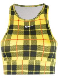 check cropped tank top at Farfetch